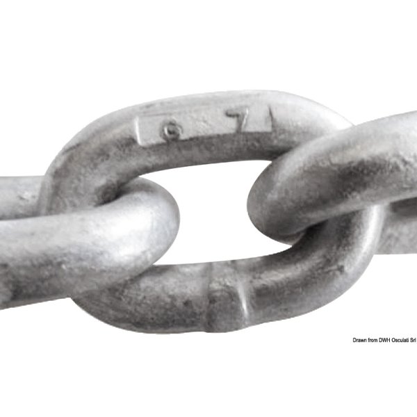 Hot-galvanized calibrated chain 70 8 mm - 01370xx 1 - EU01.370.08-100