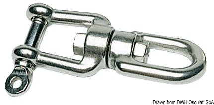 Eyelet/shackle swivel AISI 316 6 mm - 01428xx - EU01.428.00