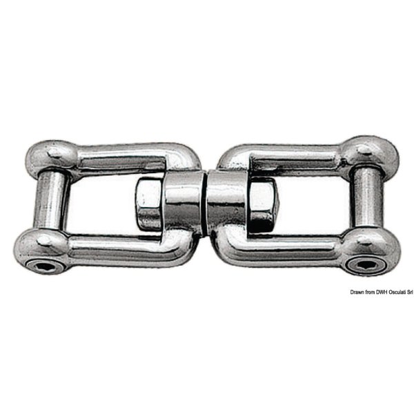 Shack/shack swivel w. flush pin AISI 316 - 01439xx - EU01.439.03