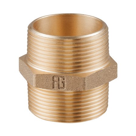 Bronzen nippel 1/2" - 03099 brons - 03099-BRONS