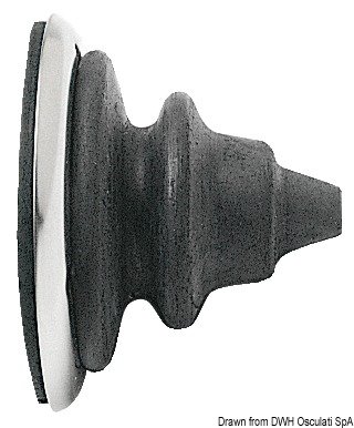 cable grommet SS/Dutral black - 03410 41100 - EU03.410.00