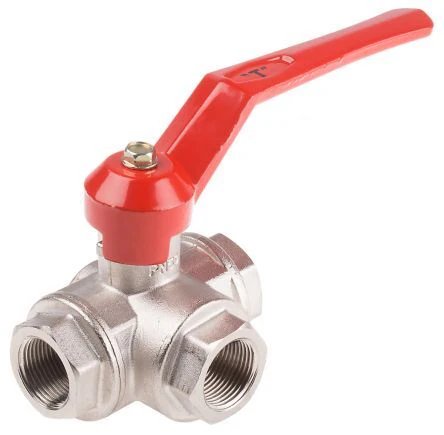 Kogelkraan 3-weg 1" T-boring - 0401525 - 03285