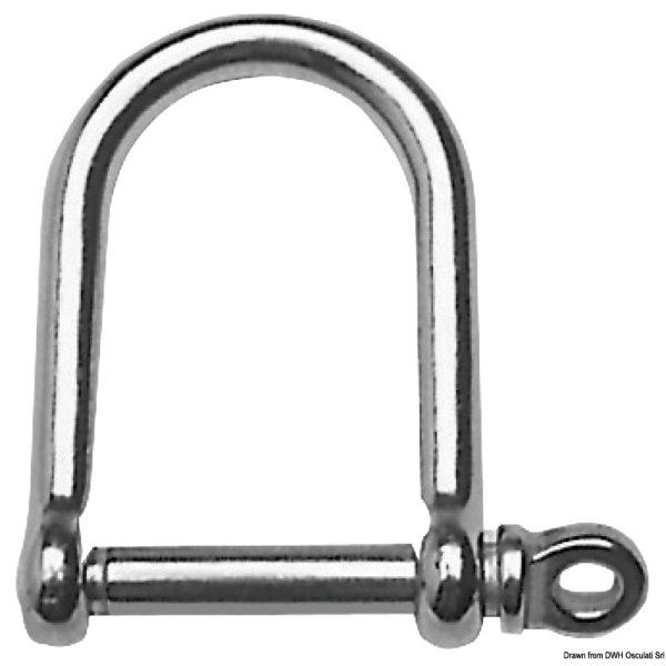 Wide jaw SS shackle 10 mm (5 pc) - 08325xx 1 - EU08.325.10