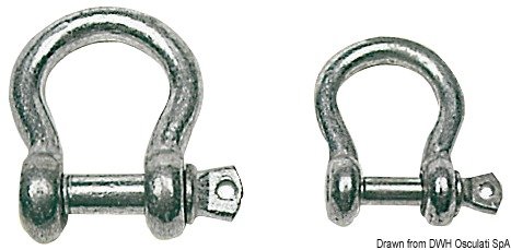 HDG steel bow shackle 12 mm (10x) - 08329xx - EU08.329.12
