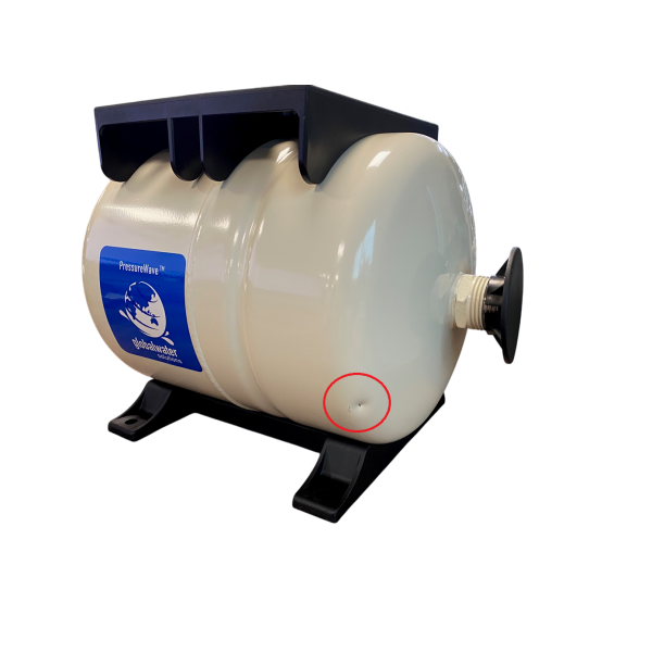 Losse druktank wit + bevestigingsplaat | Let op: met deukje (zie foto's) - 09018 outlet 2 - 09018-OUTLET