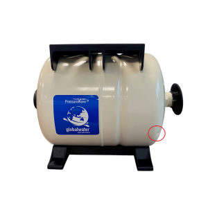 Losse druktank wit + bevestigingsplaat | Let op: met deukje (zie foto's) - 09018 outlet - 09018-OUTLET