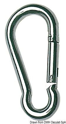 Carabiner hook AISI 316 11 mm - 0918704 - EU09.187.12