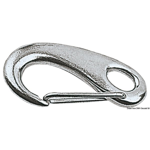 Snap-hook AISI 316 w/spring opening 70 m - 0924710 50 70 - EU09.247.70