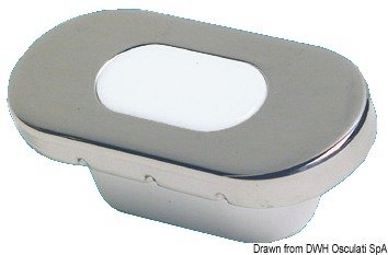 Bimini polished courtesy light w. SS fro - 1317801f1 - EU13.178.01