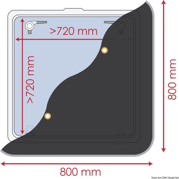 Blind 800 x 800 mm - 1936402 dis - EU19.364.02