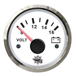 Osculati voltmeter 8/16V white/glossy - 27 322 14 - EU27.322.14