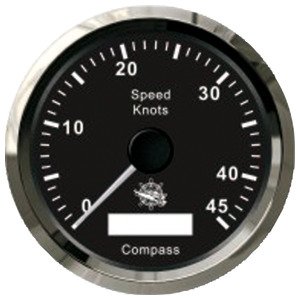 Osculati speedometer w/GPS compass black/glossy - 27 780 03 2014 - EU27.780.03