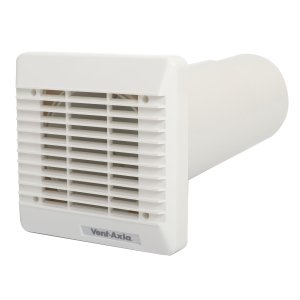Vent-Axia muurdoorvoer met rooster 100mm - 8000000002 ventaxia mdvsw100 muurdoorvoer met rooster wit 100mm - VA-02