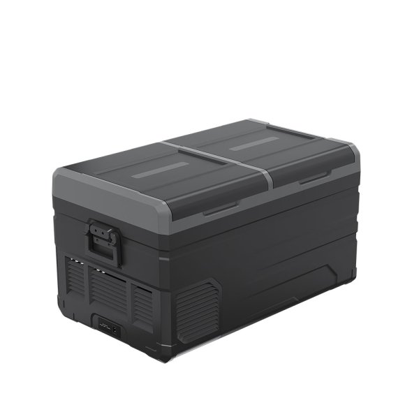 CN Comfort koelbox type TW75 - Achterkant cn comfort koelbox tw75 zwart met handvaten en display - CNK-TW75