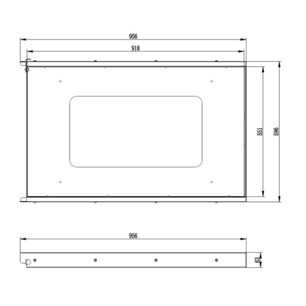 Schuifstuk voor CN Comfort TW75/95 - Afmetingen cn comfort schuifstuk voor koelbox tw75 en tw95 - CNK-SL