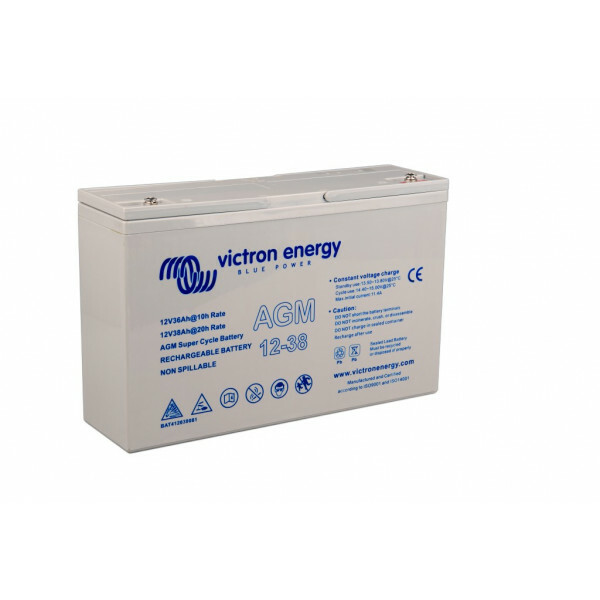 AGM Super Cycle accu met schroefdraad 12V/38Ah (M5) - Bat412038081 victron accu agm super cycle 12v 38ah m5 g 65 - VIBAT412038081
