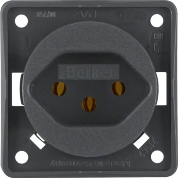 Berker integro wandcontactdoos Zwitserse norm type 13 - Berker wcd schak mat 962492505 - BK962492505