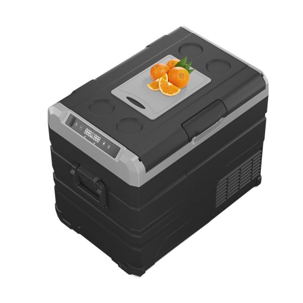 CN Comfort koelbox type TW45 - Cn comfort koelbox tw45 zwart met handvaten snijplank en display - CNK-TW45