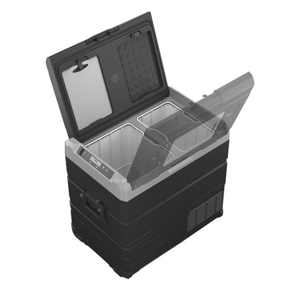 CN Comfort koelbox type TW55 - Cn comfort koelbox tw55 zwart met verwisselbare open klep handvaten en display - CNK-TW55