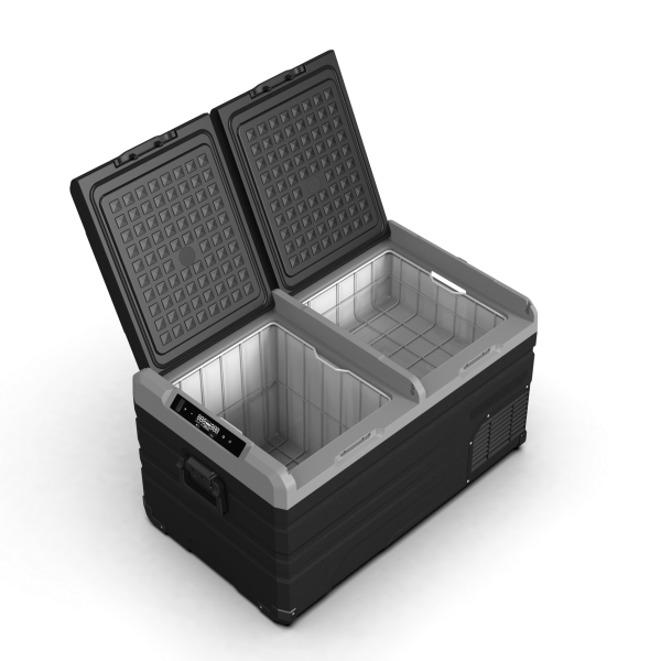 CN Comfort koelbox type TW75 - Cn comfort koelbox tw75 zwart met open klep handvaten en instelbaar display 1 - CNK-TW75