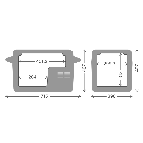 Dometic CFF 35 koelbox - Dometic koelbox wa9600024842 tekening afmetingen 1 - WA97000150805