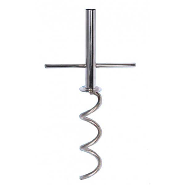 Draaispit - Draaispit rvs groot 54 cm rvs304 met parasolhouder grondpen - CN20002