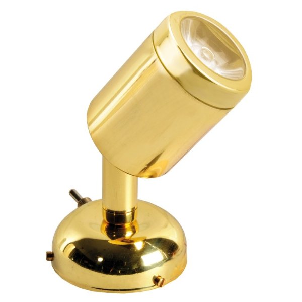 Articulated spotlight polished brass 1 x 1 W HD - En 1390402 - EU13.900.02