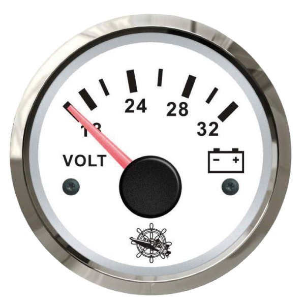 Osculati voltmeter 18/32V white/glossy - En 27 322 15 - EU27.322.15