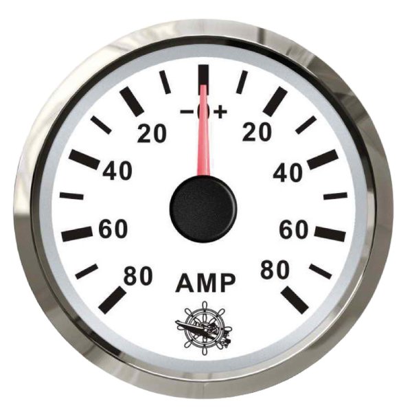 Osculati ammeter w/shunt 80A white/glossy - En 27 322 24 - EU27.322.24