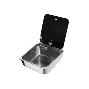 Wasbak met glazen deksel en koud water kraan - Eu5018745v2 - EU50.187.45