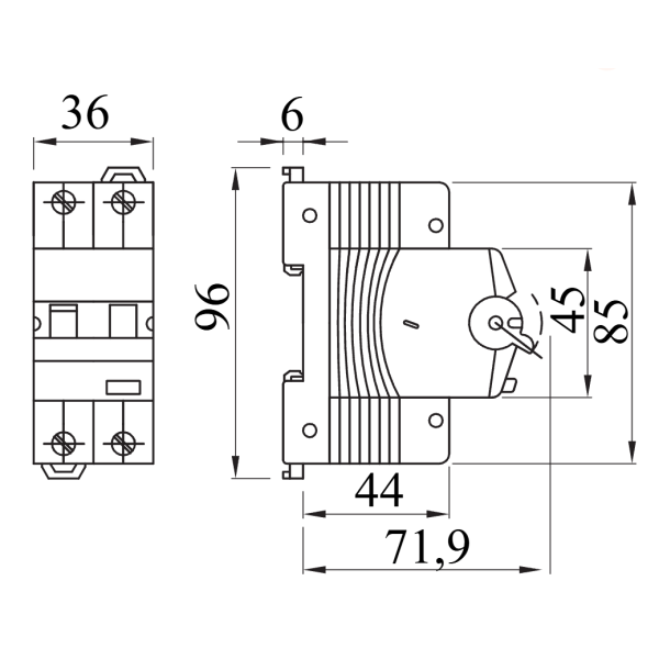Gewiss aardlekautomaat 1p+N 16A 30mA - Gewiss aardlekautomaat 1pn 16a 30ma type a 6ka 2 module gw94307 afmetingen - VICBR7112352
