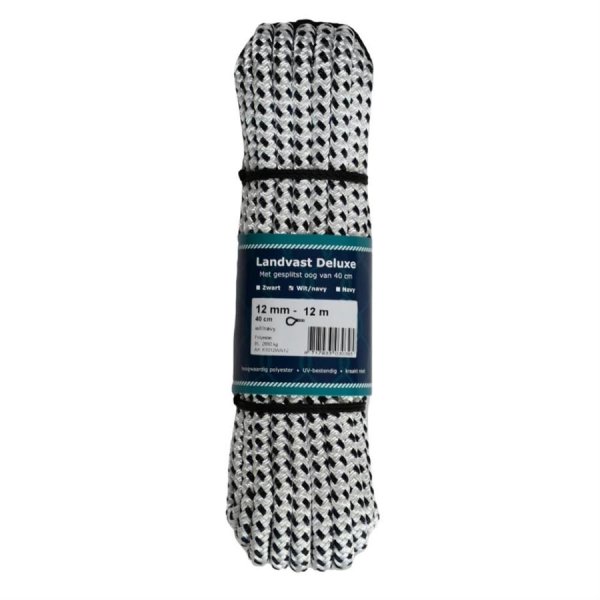Landvast De Luxe - Landvast deluxe 40cmoog 12mmx12m witnavy k1012wn12 - onk1012wn12