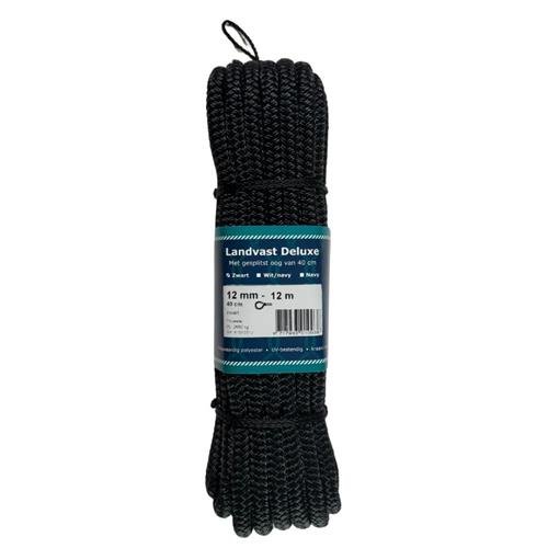 Landvast De Luxe - Landvast deluxe 40cmoog 12mmx12m zwart 1012z12 - onk1012z12