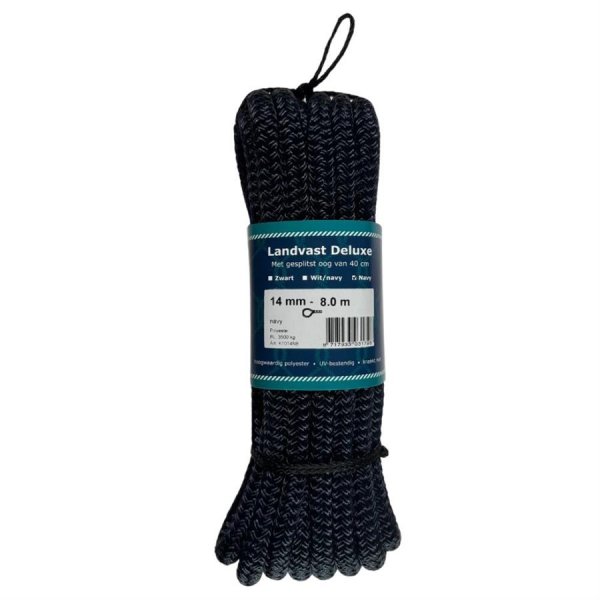 Landvast De Luxe - Landvast deluxe 40cmoog 14mmx8m navy 1014n8 - onk1014n8