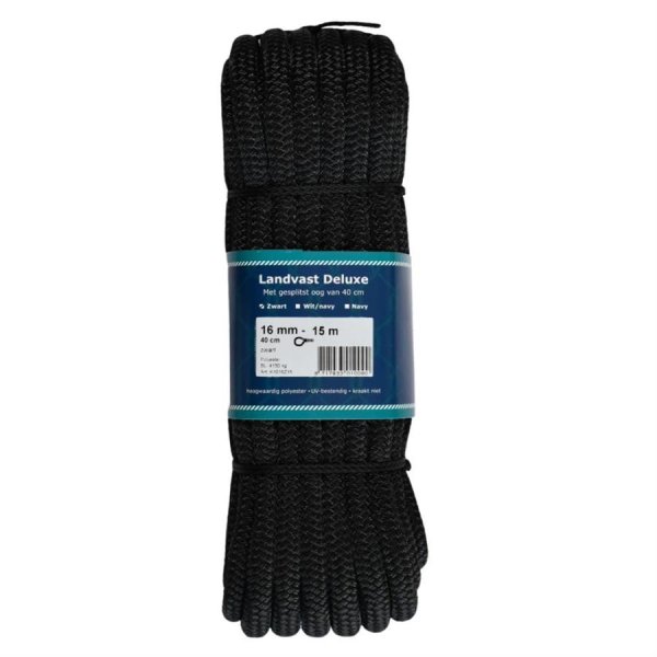 Landvast De Luxe - Landvast deluxe 40cmoog 16mmx15m zwart 1016z15 - onk1016z15