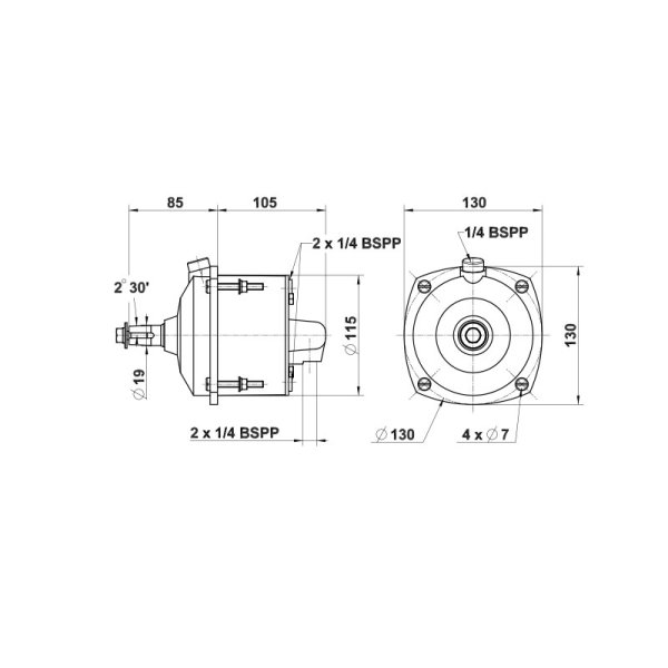 L&S hydraulische besturing 27 Kgm compleet - Ls pompe 2200037 plan - LS2204377