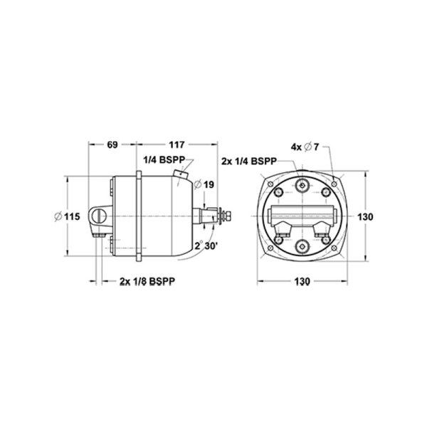 L&S hydraulische besturing 27 Kgm compleet - Ls pompe 2200804 plan 1 - LS2200801A