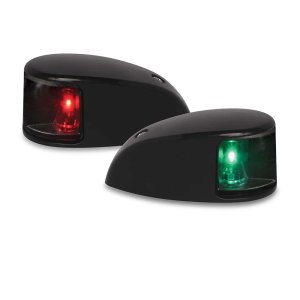 Hella NaviLED Compact Deckmount Navigation Light Pair - Naviled deck mount pair 980 620 901 im01 clearlens black housing web - HM0620-901