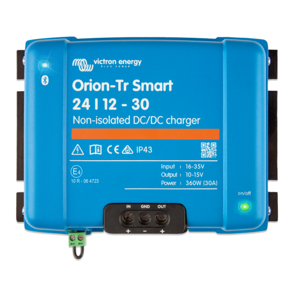 Orion-Tr Smart 24/12-30A Non-isolated DC-DC charger - Ori241236140 orion tr smart 24 12 30a 360w non isol top  - VIORI241236140