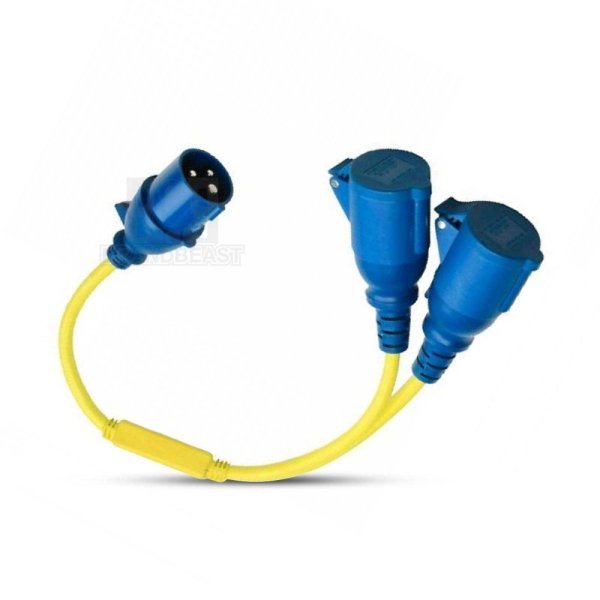 Splitterkabel 16A/250V-CEE-stekker/2xCEE-koppeling - Shp307700240 - VISHP307700240