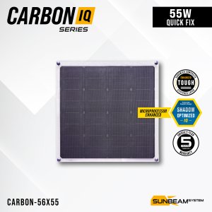 Carbon IQ 55W - Sunbeamsystem sunbeam system canvas bimini solar panel carbon iq carbon 56x55 cover - SB-CARBON-56x55