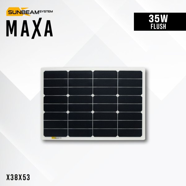 MAXA 35W Flush - Sunbeamsystem sunbeam system extra durable surface solar panel maxa 35w x38x53 - SB-X38x53