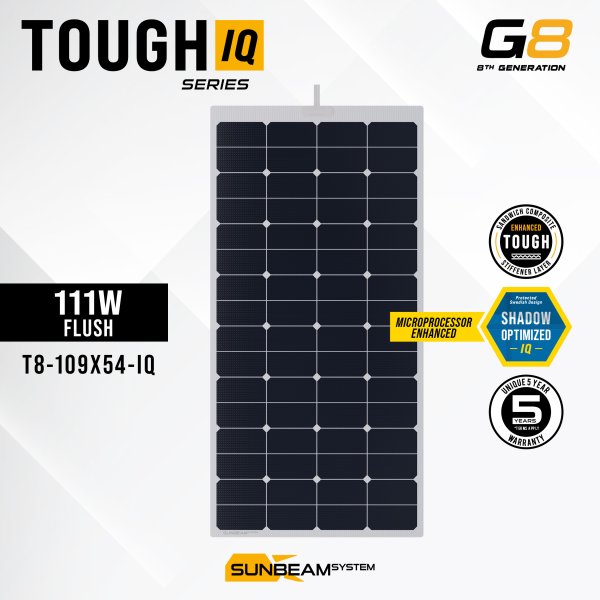 Tough G8 IQ 111W - Sunbeamsystem sunbeam system extra durable walkable surface solar panel tough iq t8 109x54 iq cover - SB-T8-109x54-IQ