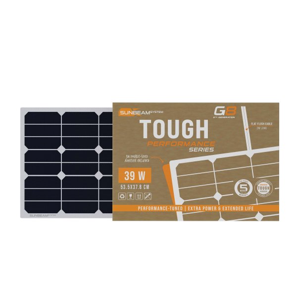 Tough G8 Performance 39W - Sunbeamsystem sunbeam system extra durable walkable surface solar panel tough performance tp8 38x53 box - SB-TP8-38x53