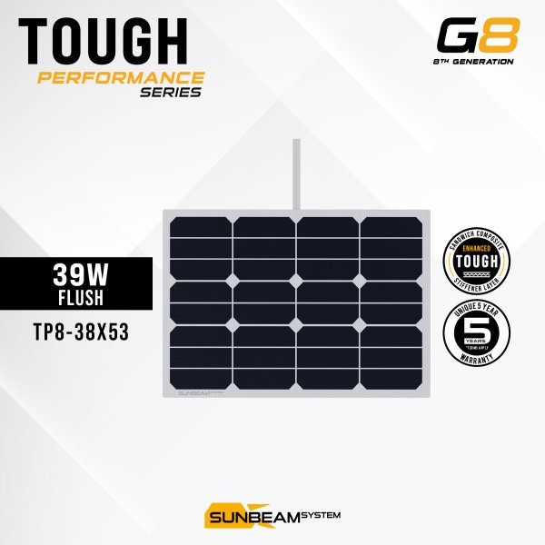 Tough G8 Performance 39W - Sunbeamsystem sunbeam system extra durable walkable surface solar panel tough performance tp8 38x53 cover - SB-TP8-38x53