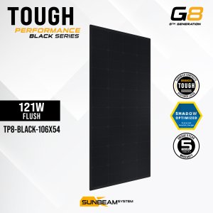 Tough G8 Performance 121W Black - Sunbeamsystem sunbeam system extra durable walkable surface solar panel tough performance tp8 black 106x54 cover - SB-TP8-BLACK-106x54