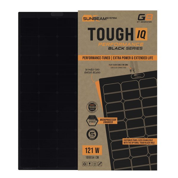 Tough G8 Performance IQ 121W Black - Sunbeamsystem sunbeam system extra durable walkable surface solar panel tough performance tp8 black 109x54 iq black box - SB-TP8-BLK-109x54-IQ