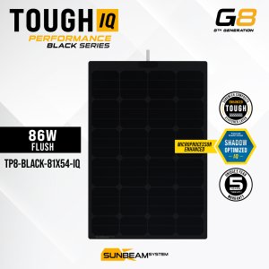 Tough G8 Performance IQ 86W Black - Sunbeamsystem sunbeam system extra durable walkable surface solar panel tough performance tp8 black 81x54 cover - SB-TP8-BLK-81x54-IQ