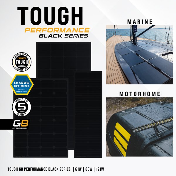Tough G8 Performance 121W Black - Sunbeamsystem sunbeam system extra durable walkable surface solar panel tough performance tp8 black applications 1 1 - SB-TP8-BLACK-106x54