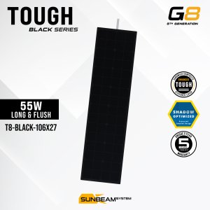 Tough G8 55W Long Black - Sunbeamsystem sunbeam system extra durable walkable surface solar panel tough t8 black 106x27 cover - SB-T8-BLACK-106x27